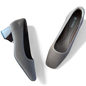 VIVAIA Melody 2.0 Square Toe Chunky Block Heel Pump Espresso Womens EU 40/US 9